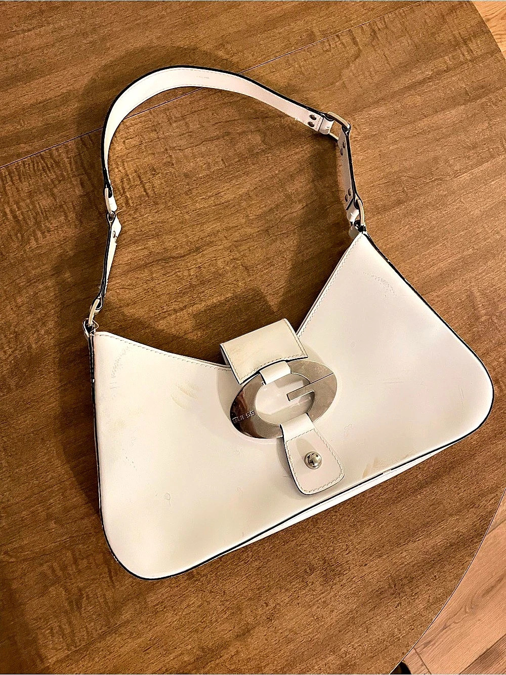 Vintage Guess White Shoulder Bag